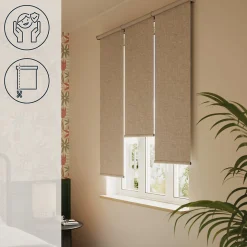Store enrouleur occultant sans perçage Novan taupe l.40 x H.140cm Goodhome