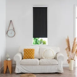 Store enrouleur occultant sans perçage Novan noir l.60 x H.180cm Goodhome