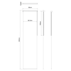 Store enrouleur occultant sans perçage Boreas 2 noir l.60 x H.240cm Goodhome