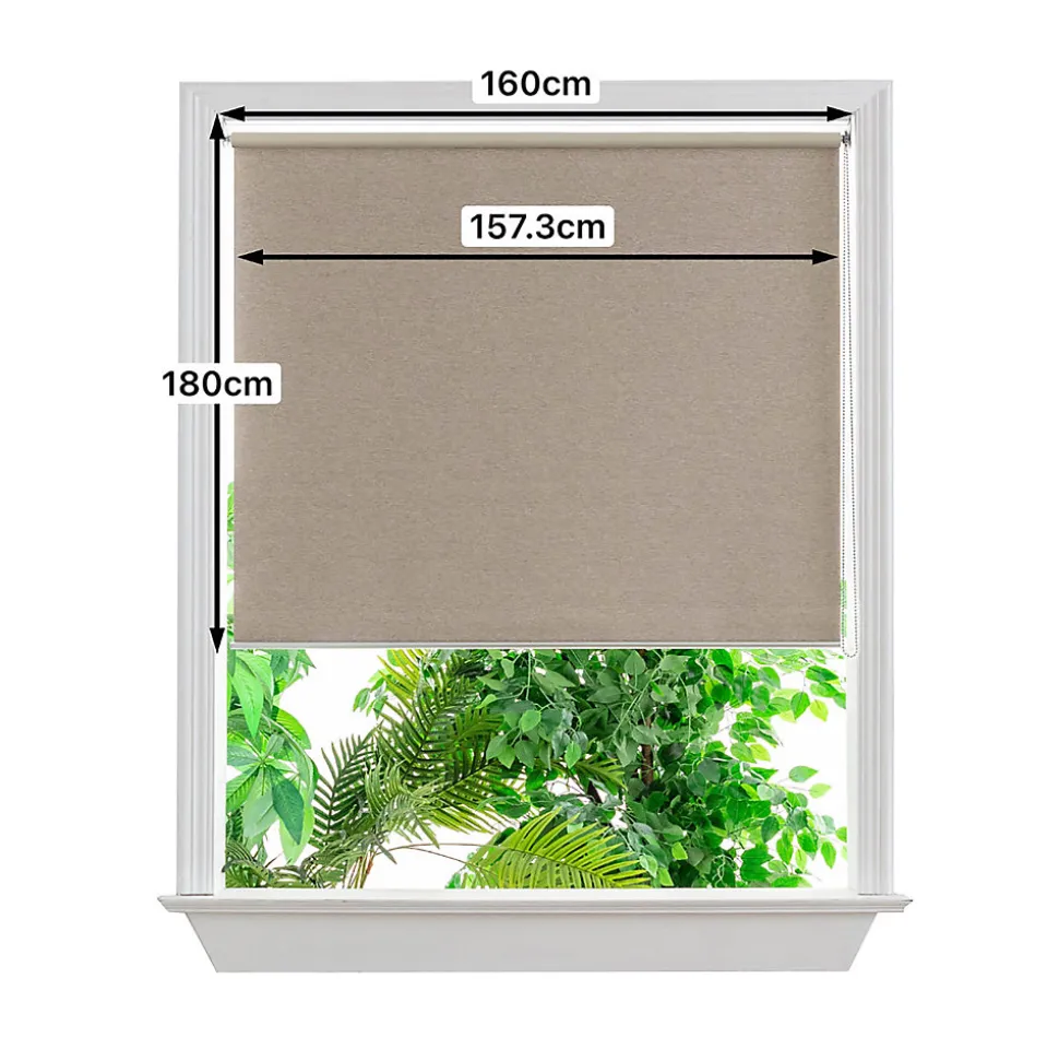 Store enrouleur occultant sans perçage Iwerne beige l.160 x H.180cm Goodhome