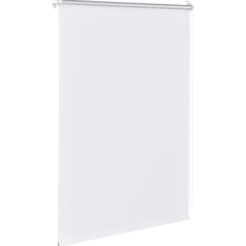 Store enrouleur sans perçage reglage en tissu blanc Helloshop26