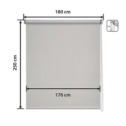Store Enrouleur Screen - Easydeco - Gris - 180 x 250 cm