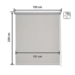 Store Enrouleur Screen - Gris - Easydeco - 105 x 250 cm