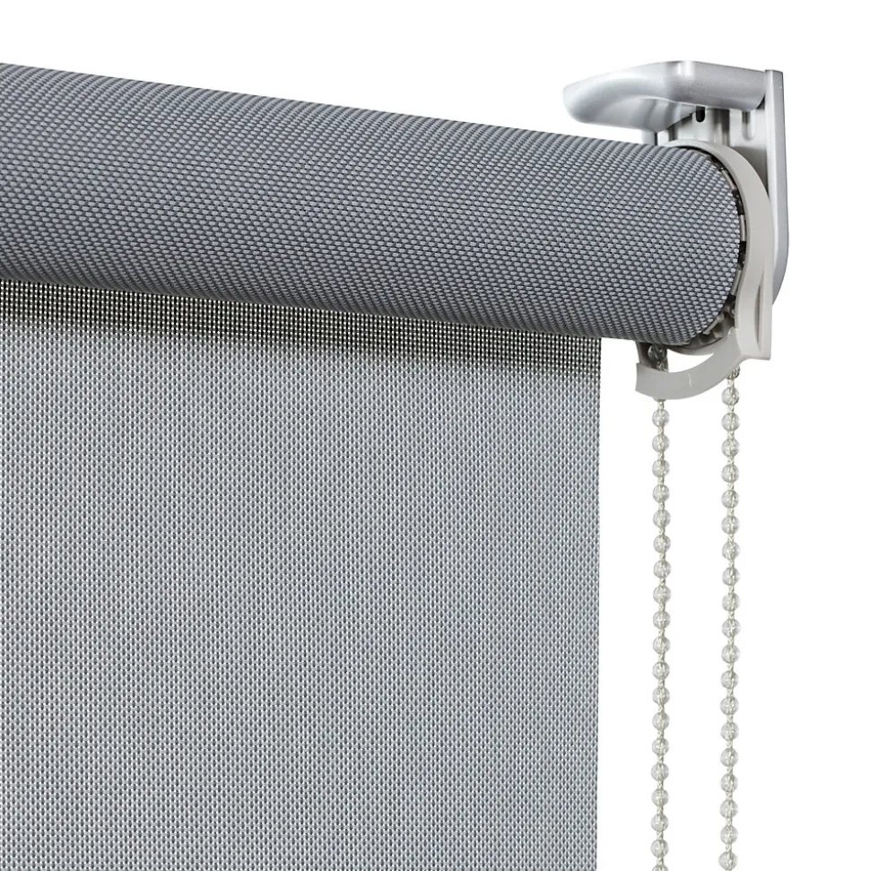 Store Enrouleur Screen Degré d'ouverture 10% Gris Perle 90 X 190cm , Viewtex