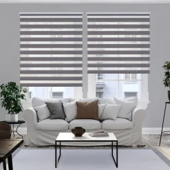 Store enrouleur screen premium en tissu technique, alu, tube renforcé 38 mm, haute qualité Gris Foncé 120x250 cm