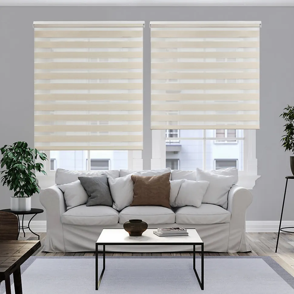 Store enrouleur screen premium en tissu technique, alu, tube renforcé 38 mm, haute qualité Gris-Beige 220x180 cm