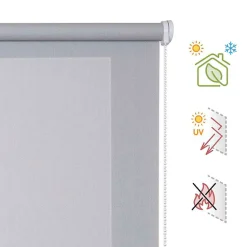 Store Enrouleur Screen Tamisant et Isolant Thermique Gris 150 x 250 cm
