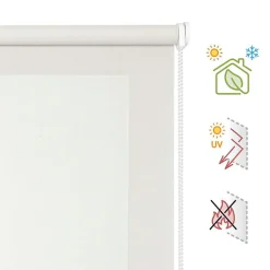 Store Enrouleur Screen Tamisant et Isolant Thermique Blanc 120 x 250 cm
