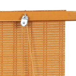 Store enrouleur tamisant bois tissé coloris chamois H.180 x 140cm Ballauf
