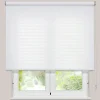 Store Enrouleur Tamisant Pasodoble Blanc et Marron 90 X 250cm , Viewtex
