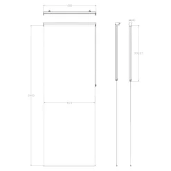 Store enrouleur tamisant sans perçage Halo 2 blanc cassé l.90 x H.240cm Goodhome