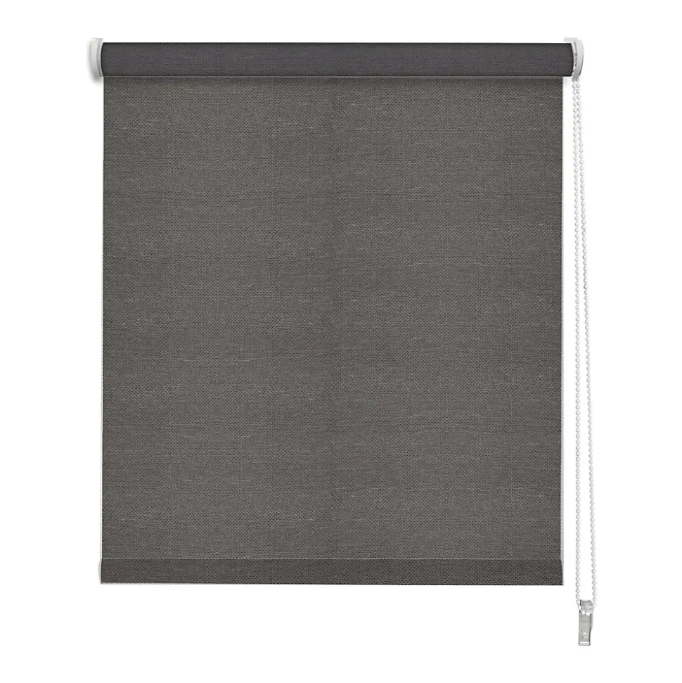 Store enrouleur tamisant gris anthracite effet tweed l.180 x H.190cm Madeco