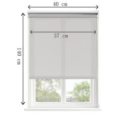 Store enrouleur tamisant sans perçage Halo 2 gris perle l.40 x H.140cm Goodhome