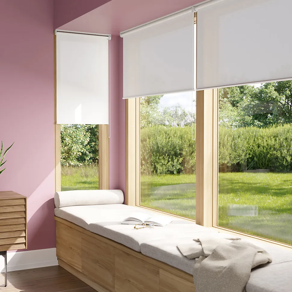 Store enrouleur tamisant sans perçage Halo 2 blanc cassé l.60 x H.180cm Goodhome