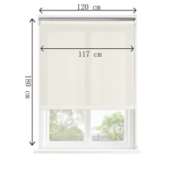 Store enrouleur tamisant sans perçage Halo 2 blanc cassé l.120 x H.180cm Goodhome