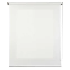 Store Enrouleur Tamisant Lisse pour Fenêtres et Portes Blanc 45x180 cm