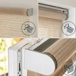 Store enrouleur tamisant sans perçage Masana beige l.45 x H.140cm Goodhome