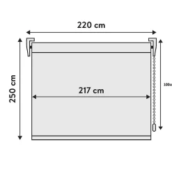 Store Enrouleur Tamisant Cotton Blanc 220 X 250cm , Viewtex