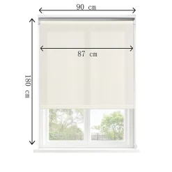 Store enrouleur tamisant sans perçage Halo 2 blanc cassé l.90 x H.180cm Goodhome