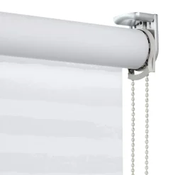 Store Enrouleur Tamisant Pasodoble Blanc et Marron 90 X 250cm , Viewtex