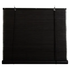 Store enrouleur tamisant sans perçage Akapa noir l.120 x H.180cm Goodhome