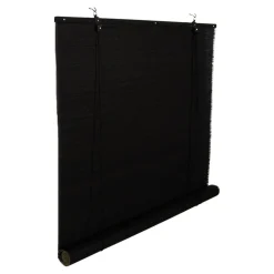 Store enrouleur tamisant sans perçage Akapa noir l.120 x H.180cm Goodhome
