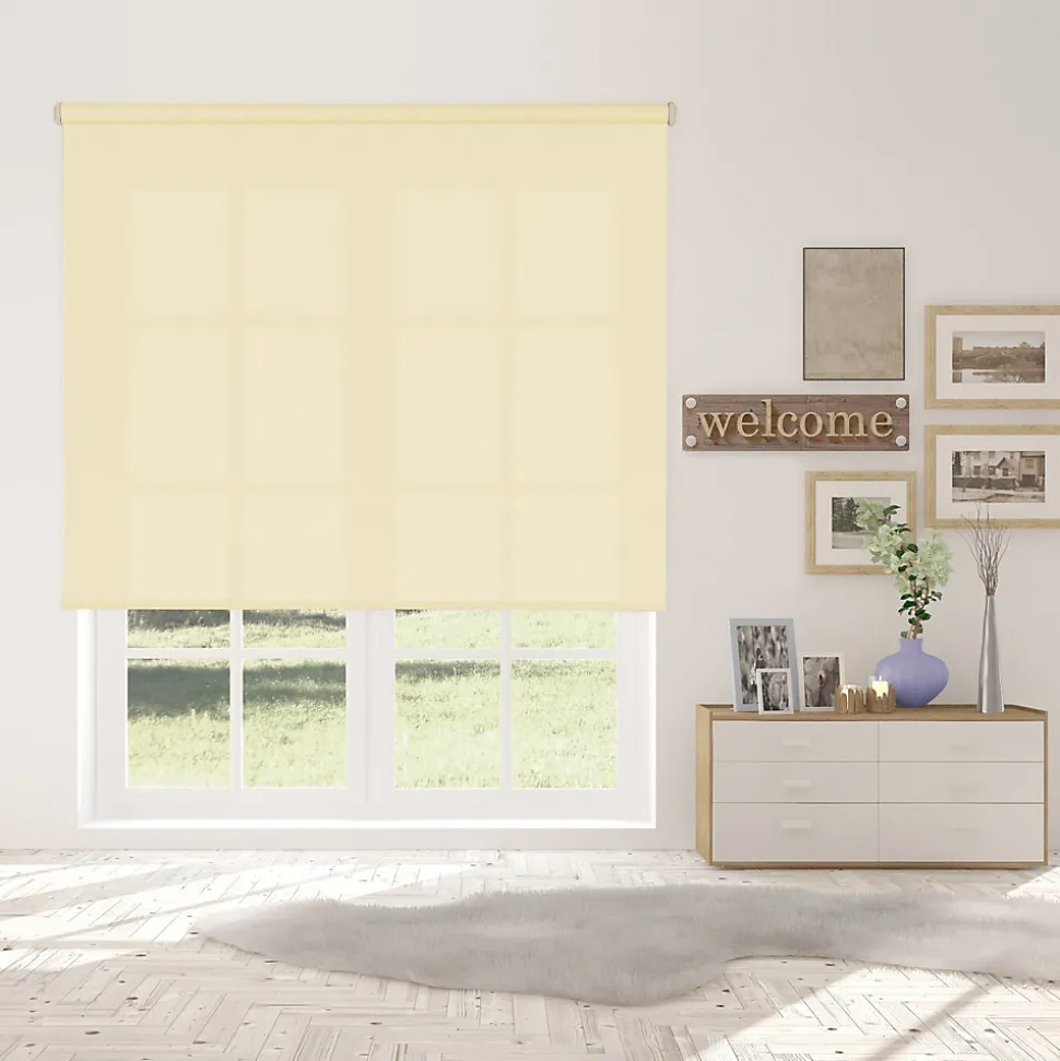 Store enrouleur tamisant Shape Ivoire 135 X 190cm , Viewtex