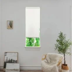 Store enrouleur tamisant sans perçage blanc l.55 x H.160cm