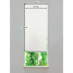 Store enrouleur tamisant sans perçage blanc l.55 x H.160cm