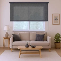 Store Enrouleur Tamisant Lisse pour Fenêtres et Portes Gris 180x250 cm