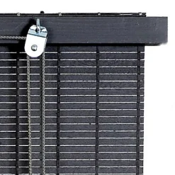 Store enrouleur tamisant bois tissé Ballauff gris l.120 x H.220cm