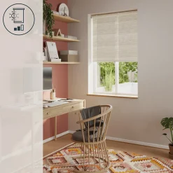 Store enrouleur tamisant sans perçage Masana beige l.120 x H.180cm Goodhome