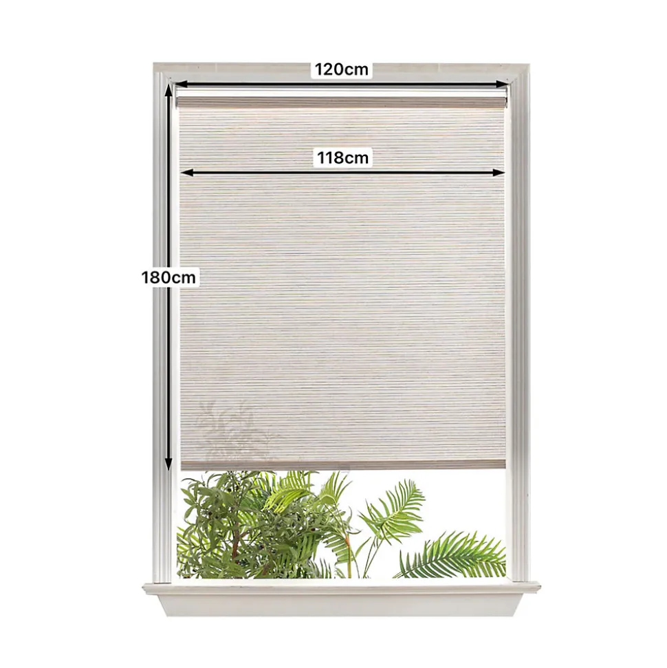 Store enrouleur tamisant sans perçage Masana beige l.120 x H.180cm Goodhome