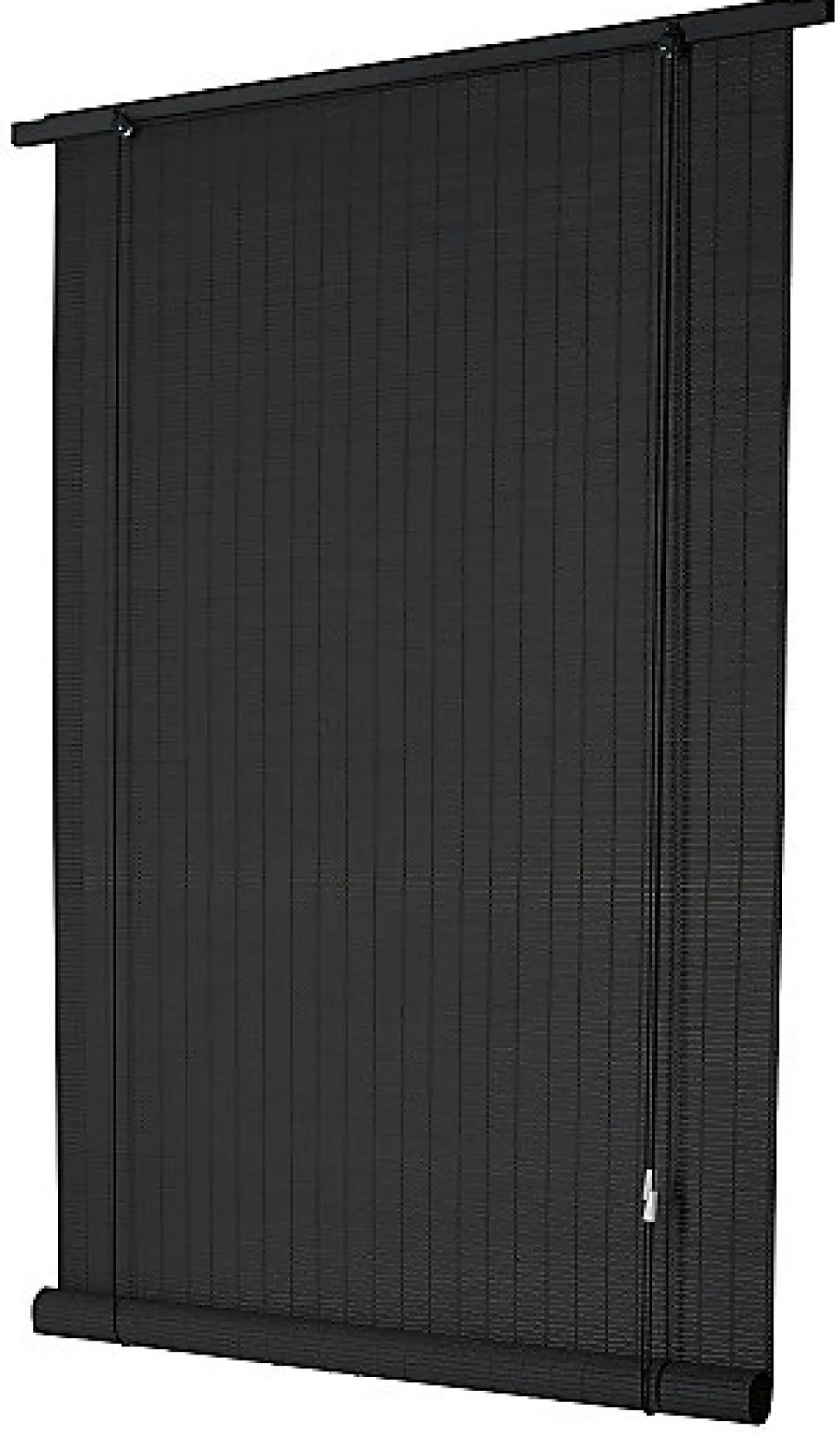 Store enrouleur tamisant bois tissé int/ext gris anthracite H.200 x l.110cm Ballauff