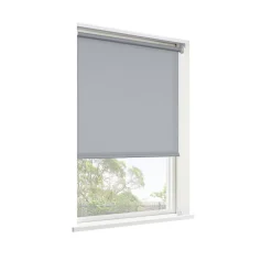 Store enrouleur tamisant sans perçage Halo 2 gris béton l.75 x H.240cm Goodhome