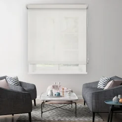 Store enrouleur tamisant blanc cassé l.60 x H.190cm Madeco