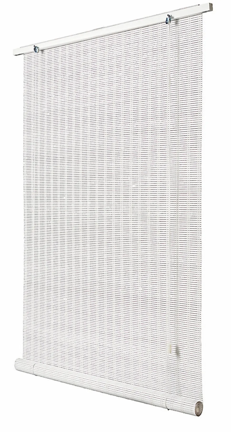 Store enrouleur tamisant bois tissé blanc H.200 x 100cm Ballauff