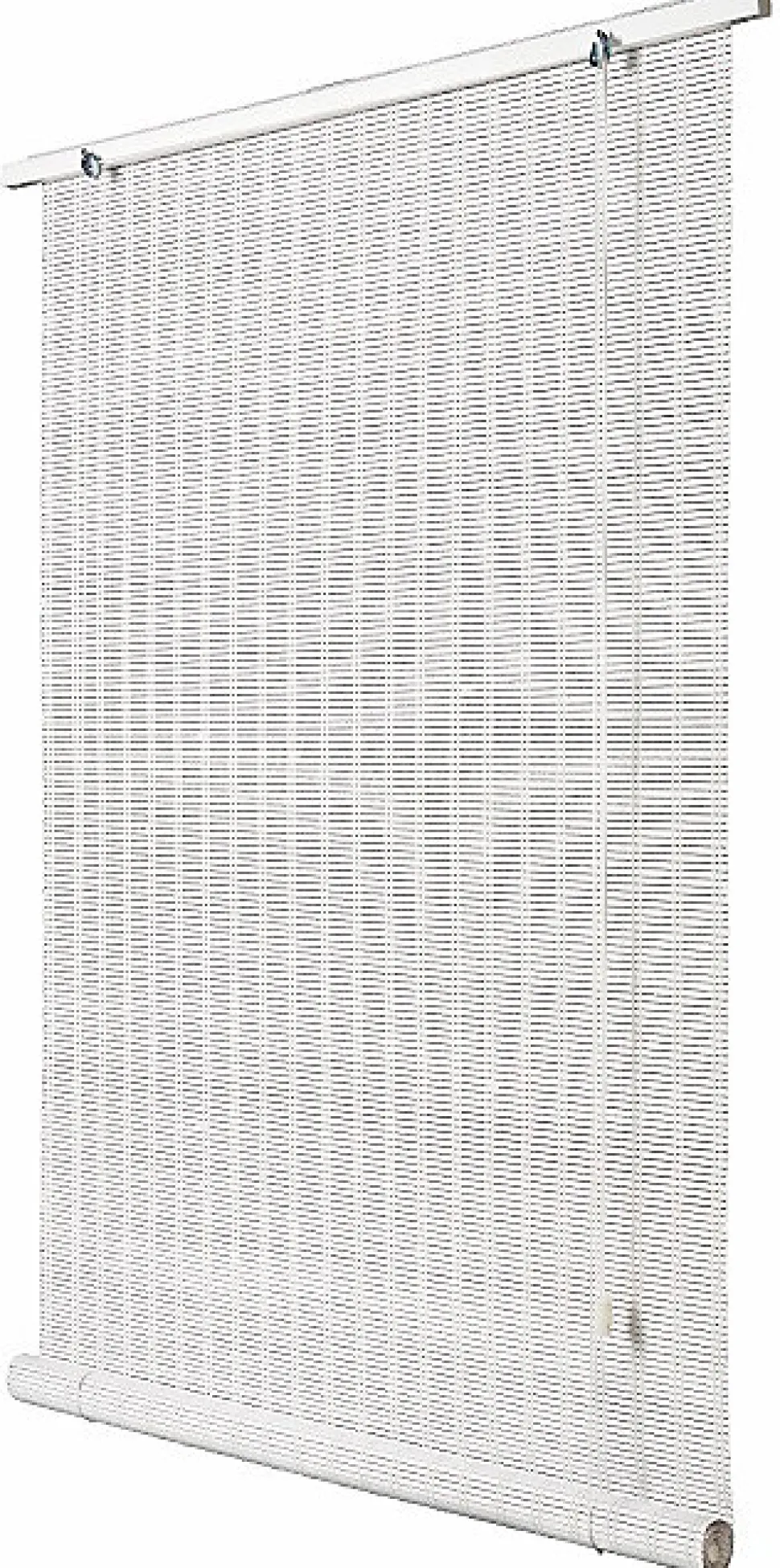 Store enrouleur tamisant bois tissé blanc H.200 x 100cm Ballauff