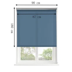 Store enrouleur tamisant sans perçage Halo 2 bleu l.90 x H.180cm Goodhome