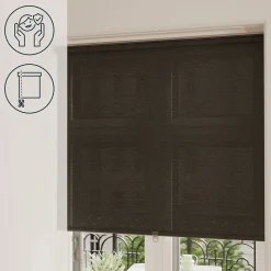Store enrouleur tamisant sans perçage Eccles noir l.180 x H.240cm Goodhome