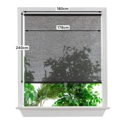 Store enrouleur tamisant sans perçage Eccles noir l.180 x H.240cm Goodhome