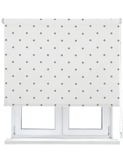 Store Enrouleur Tamisant Pasodoble Blanc et Marron 90 X 250cm , Viewtex