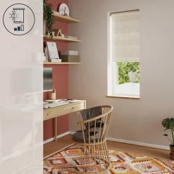 Store enrouleur tamisant sans perçage Masana beige l.60 x H.180cm Goodhome