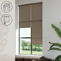 Store enrouleur tamisant sans perçage Eccles marron l.55 x H.180cm Goodhome