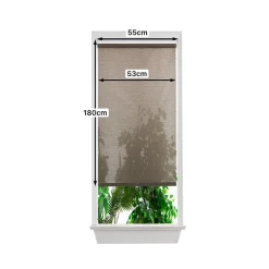 Store enrouleur tamisant sans perçage Eccles marron l.55 x H.180cm Goodhome