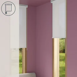 Store enrouleur tamisant sans perçage Halo 2 blanc cassé l.45 x H.140cm Goodhome