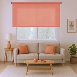 Store Enrouleur Tamisant Lisse pour Fenêtres et Portes Corail 160x250 cm
