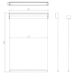 Store enrouleur tamisant sans perçage Masana beige l.55 x H.180cm Goodhome