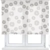 Store Enrouleur Tamisant Pasodoble Blanc et Marron 180 X 250cm , Viewtex