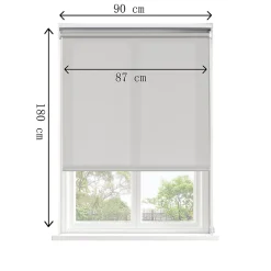 Store enrouleur tamisant sans perçage Halo 2 gris perle l.90 x H.180cm Goodhome